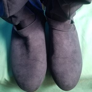 Navy Blue High Knee Boots